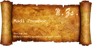 Madl Zsombor névjegykártya